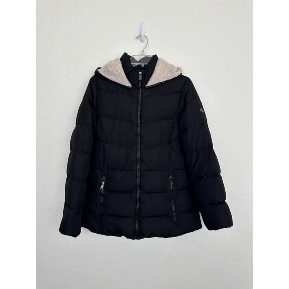 Ralph Lauren Black Label Down Puffer Jacket Full Zip Black Fleece Size Medium - Picture 2 of 13